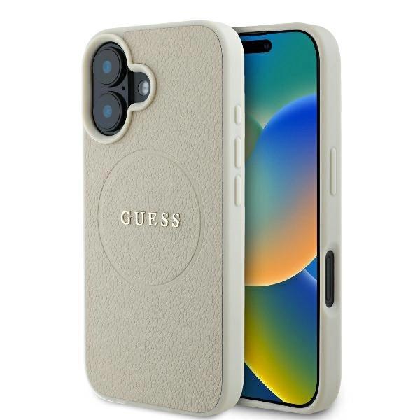 Guess Guhmp16Spghsmme Iphone 166.1 Beżowy/Beige Hardcase Grained Ring Magsafe