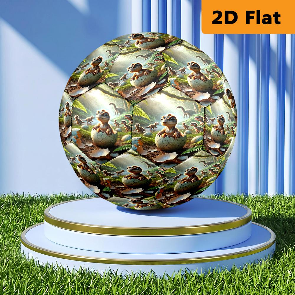 Classic Jurassic Park Movie Poster Soccer Ball Suitable For Both Training And Competition No 5 Football High Elasticity Very Elastic Training Football