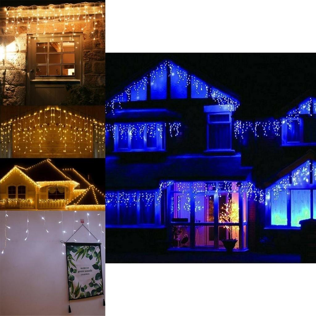 13-130ft Curtain Icicle Lights Led Fairy Christmas Indoor Outdoor Wedding Party String Lights