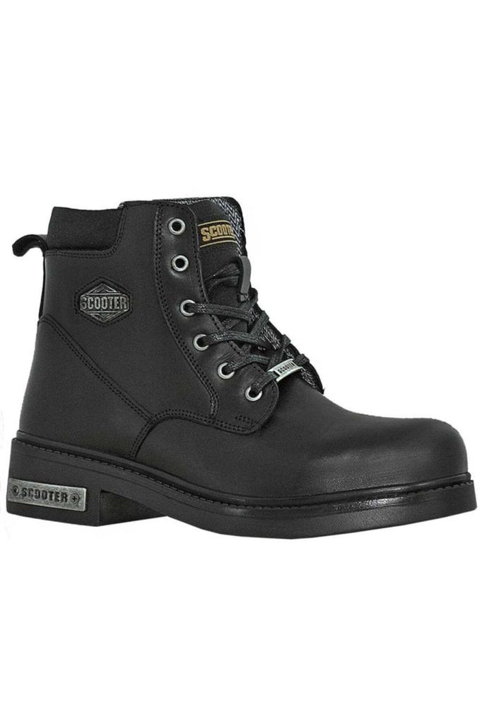 Men's Fashion Flat Heeled Booties M Leather Boots Shoes