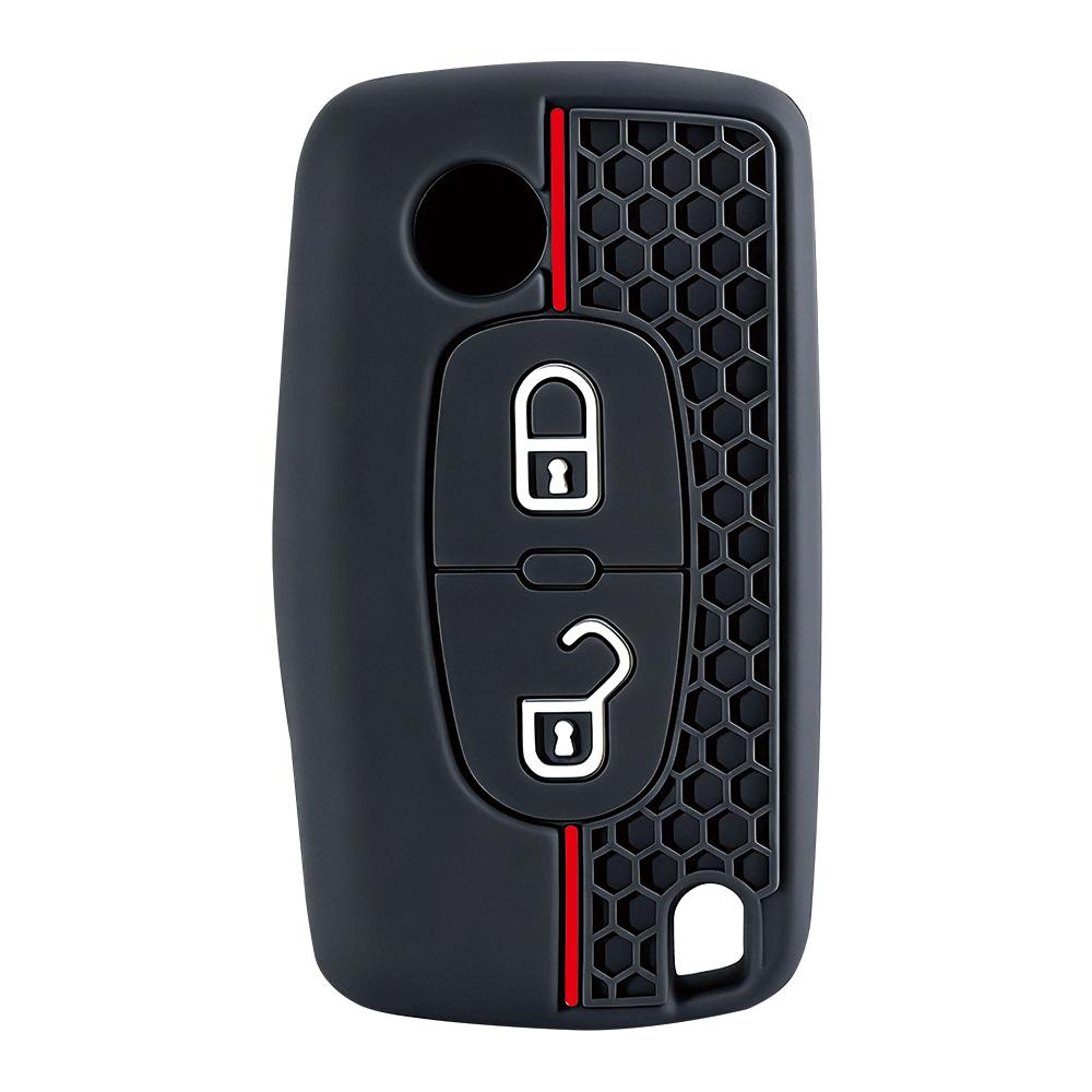 Silicone Car Key Case Cover Keychain Fob Shell For Citroen C2 C3 C4 C5 C6 Xsara Berlingo For Peugeot 207 307 308 407 607 807