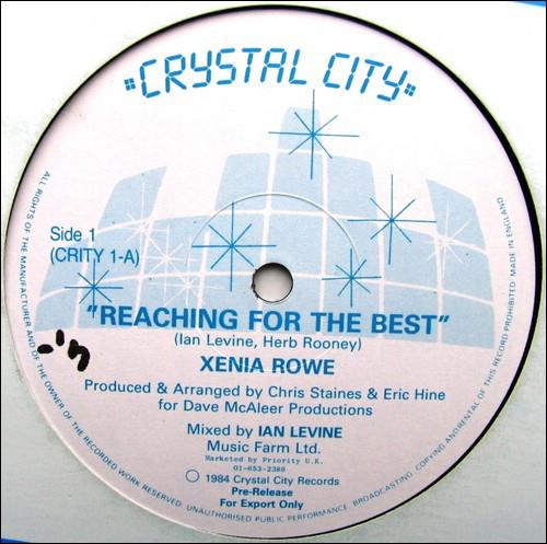 

12inch Record XENIA ROWE - Reaching For The Best CRITY1 Crystal City Re 1984 UK Dance & Electronica Used