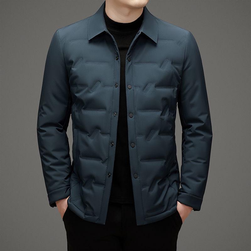 Men's Warm Winter Lightweight Business Casual Jacket with Shirt Collar