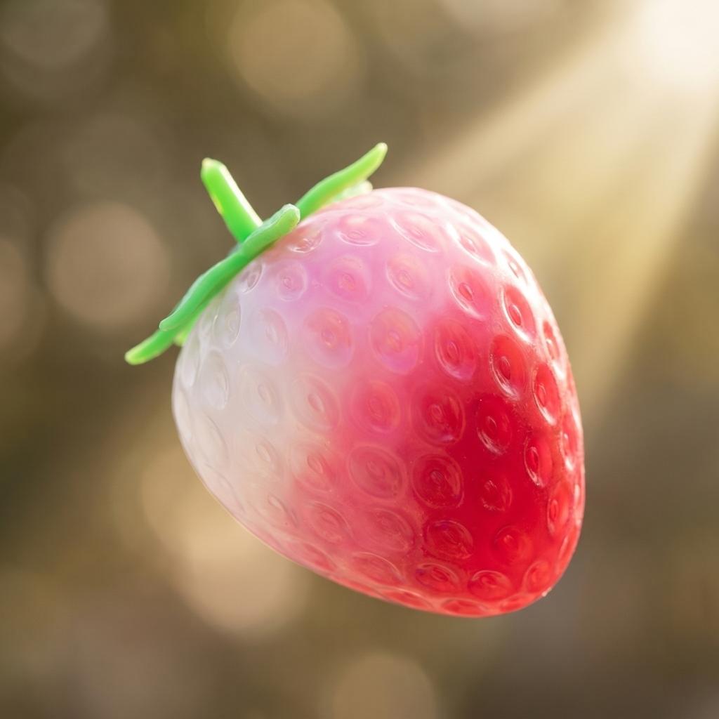 Light-sensitive Color-changing Giant Strawberry Squeezeable Toy, Creative Simulation Stress-relieving Children's Gift Toy