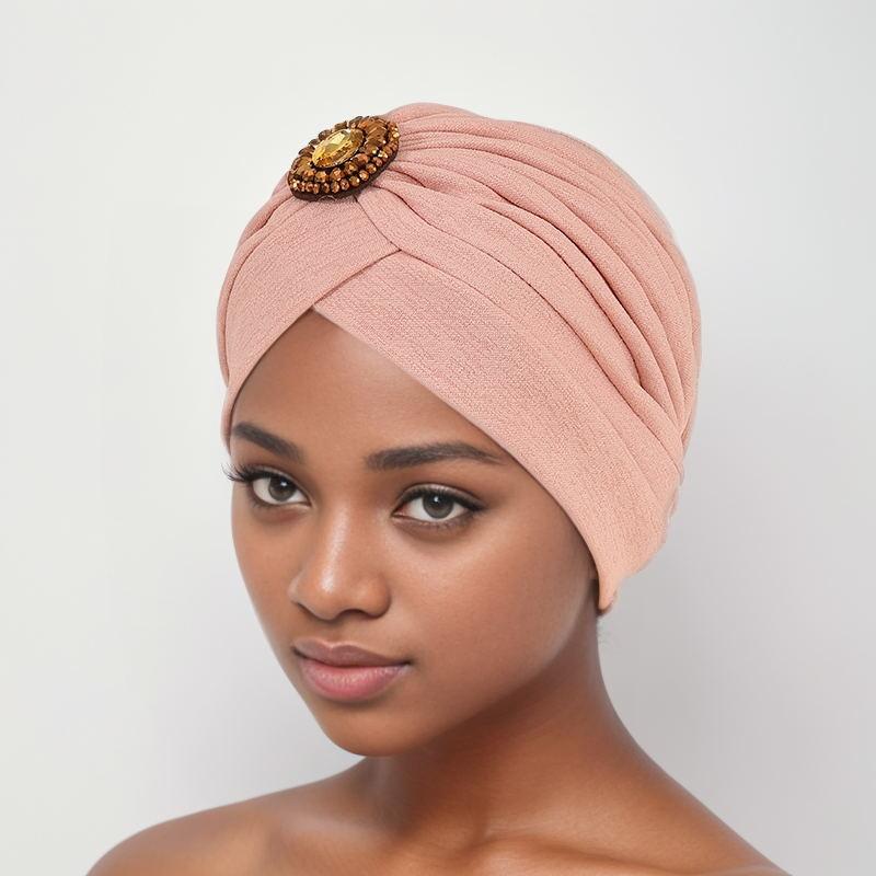 Modische Retro-Accessoires Bambus Leinen Turban Hut Baotou Hut Moslemhut Haar Hut