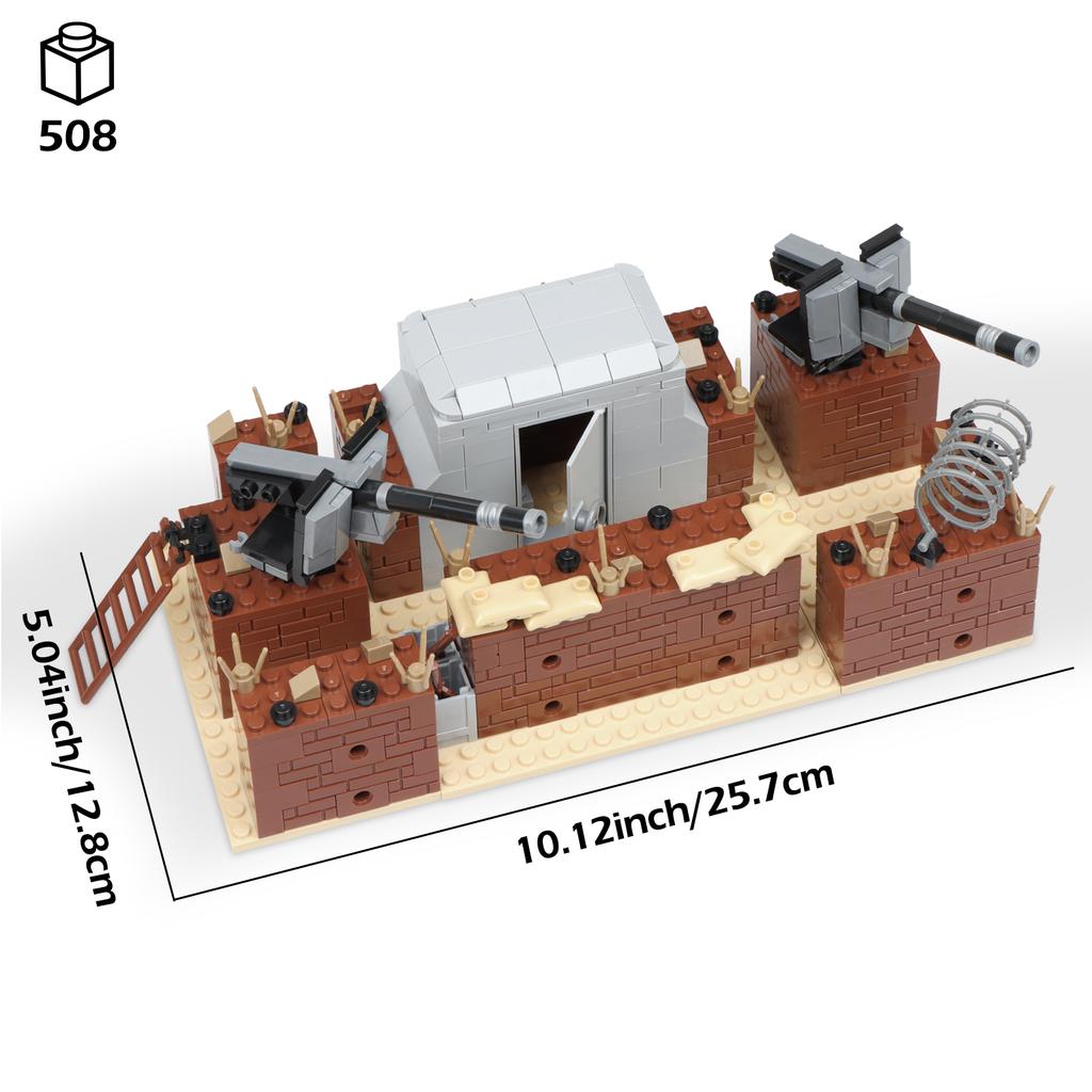 Ungiftiges B Militärspielzeug Set Bausteine 4 in 1 Militärbunker Schützengraben Basis Simulationsspiele Kinderspielzeug Geburtstagsgeschenke