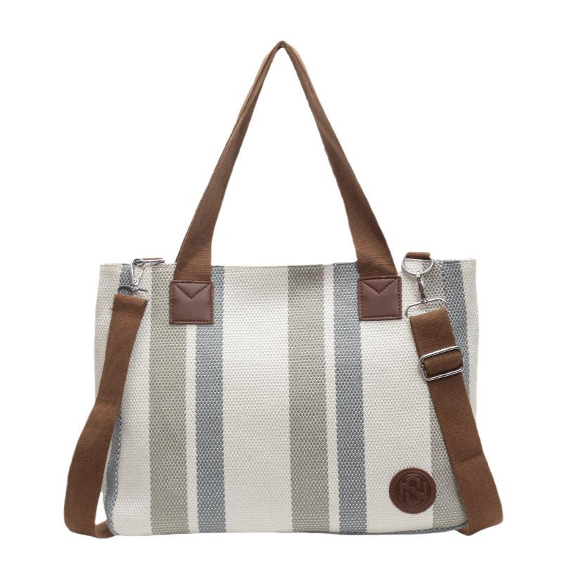 

New Commuting Striped Class Single-shoulder Crossbody Bag Handbag сірий колір