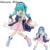 Cute Pink Sitting Pose Hatsune Miku Pvc Figure For Teens