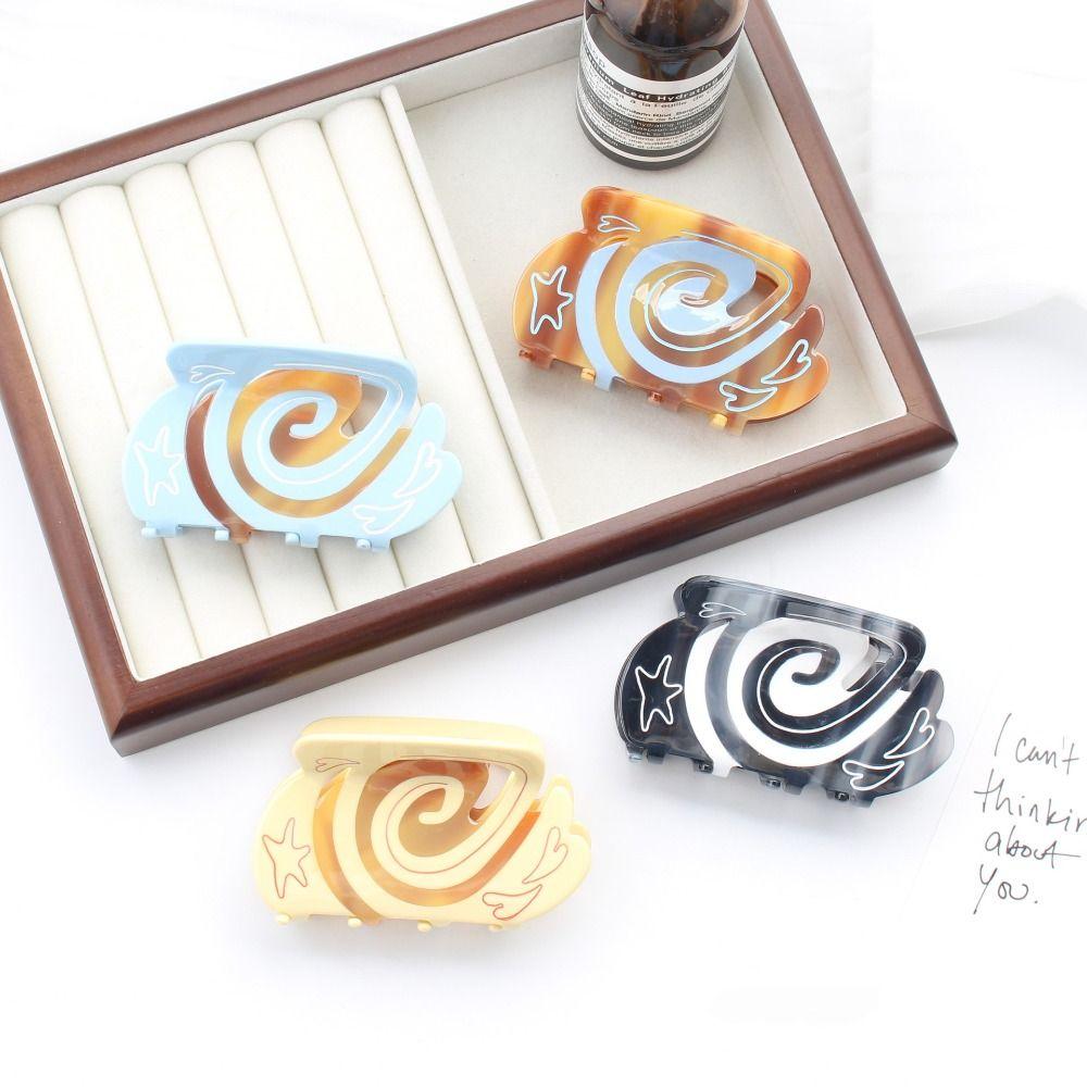 

Hair Grab Clip Acetate Hair Clips High Ponytail Clip Geometry Hair Claw Daily чёрный