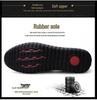 Men's Black Genuine Leather Breathable Slip-On Loafers