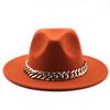 Winter Men's Woolen Jazz Hat New Large Eave Hat Fashionable Flat Brimmed Top Hat