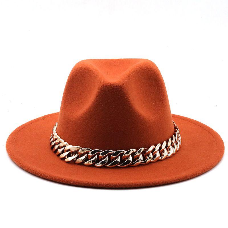 Winter Men's Woolen Jazz Hat New Large Eave Hat Fashionable Flat Brimmed Top Hat