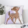 Kawaii Bambi Anime Pillowcase Polyester Cushion Cover Decor  Throw Pillow Case Cover Home Zipper 45*45cm