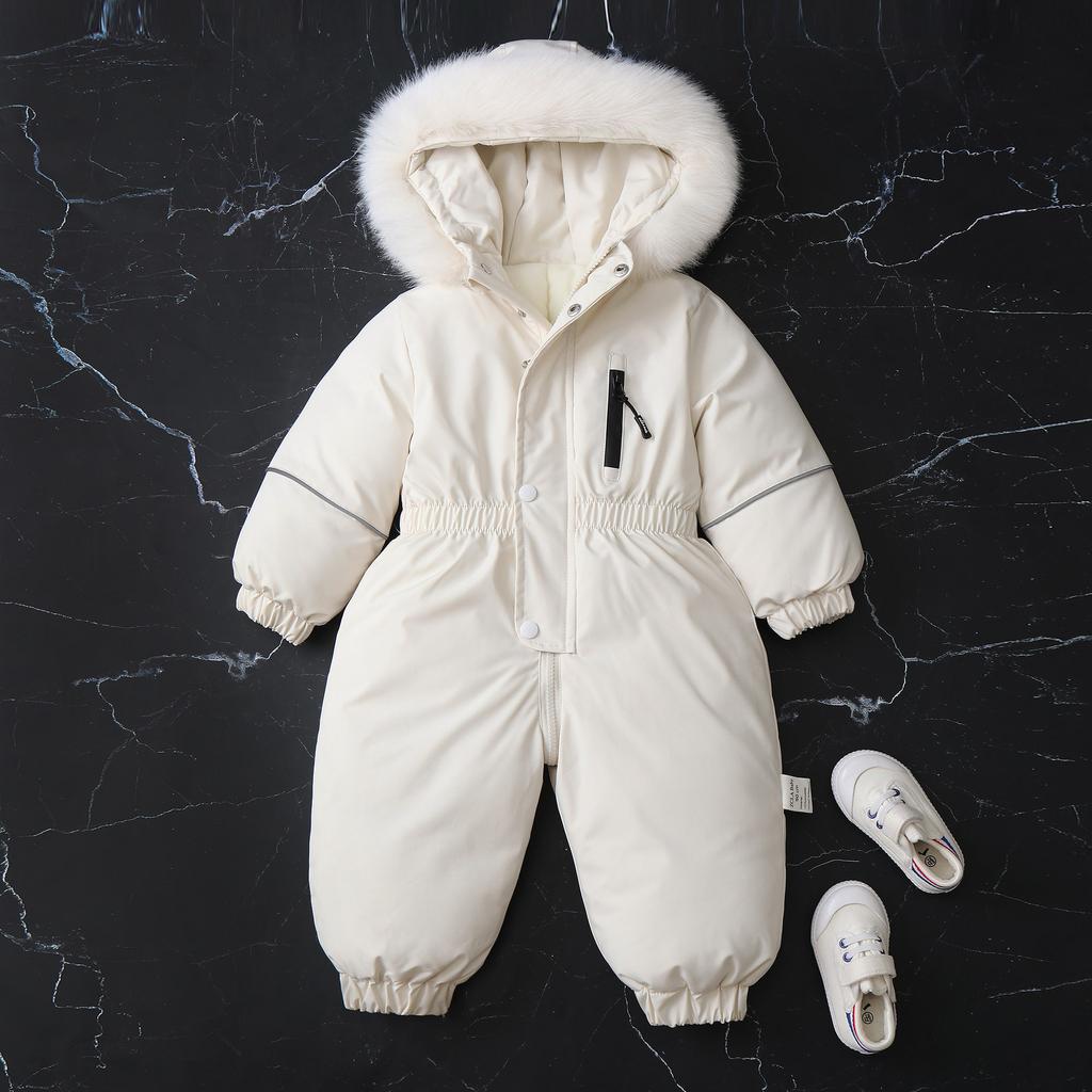 Einteiliger Schneeanzug für Kleinkinder, Mädchen und Jungen, wasserdichte Overalls mit Kapuze, Schneeanzüge, warmer Snowboardmantel für den Winter, Outdoor-Jacken, Skianzüge
