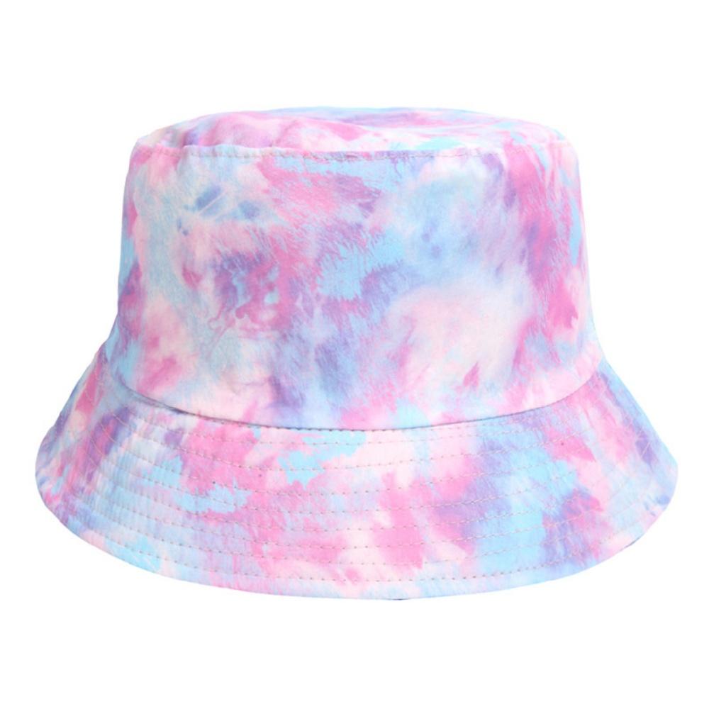 Hand-painted Tie-dye Fisherman Hat Unisex Reversible Cap Outdoor Wear Offering Sun Protection Casual Relaxed Style for Men Women