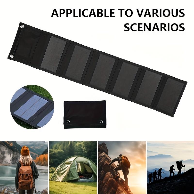 USB Solar Panel Set Foldable Power Bank, Suitable for Outdoor Activities Such As Camping, Hiking, Cycling, Fans, Flashlights, Etc