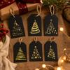 New Year Party Hanging Tags with Rope, Decorative Labels and Cards for Gift Wrapping