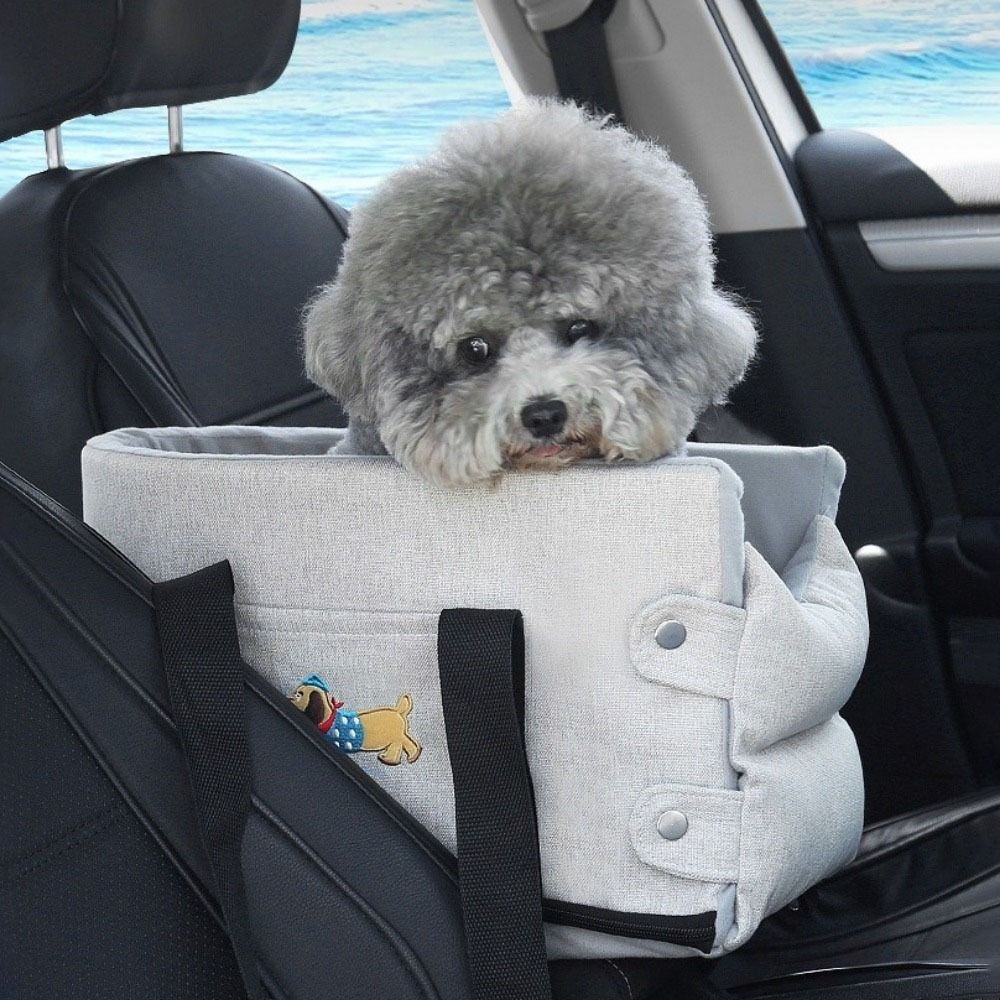 Siège auto pour chiot doux Sac à dos mignon pour chien dans la voiture Nid pour animal de compagnie Siège auto central pour animaux de compagnie pour chiens chats