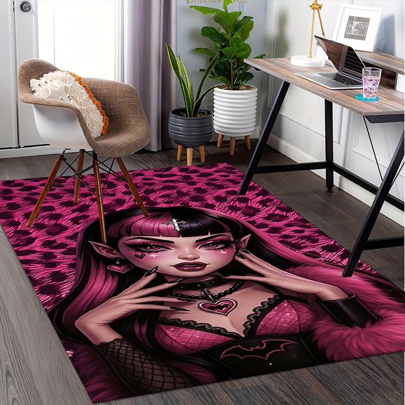 Monster High Mermaid Chair Mat Fantasy Home Decor, Sofa Carpet, Office Rug Gift for Bedroom, Living Room, Various Rooms