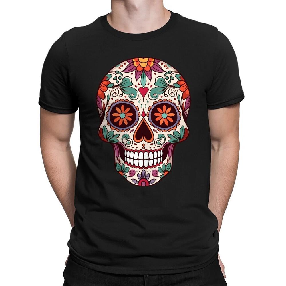 

Dia De Los Muertos 2025 Sugar Skull La Catrina Halloween Unisex T-Shirt XL