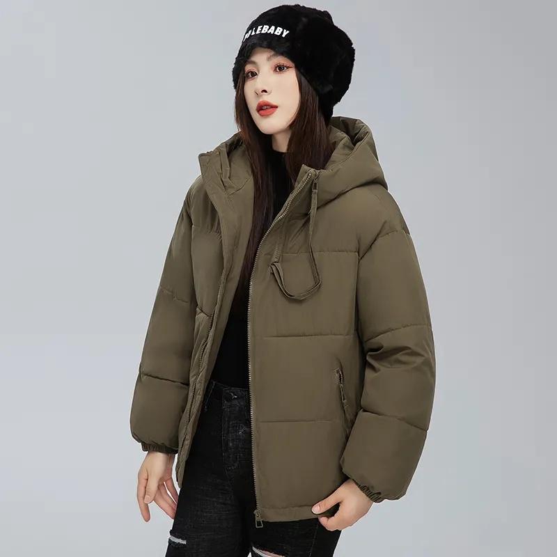 Winter Jacket 2024 New Women Parkas Cotton Hooded Thick Warm Down Padded Coat Oversize Korean Casual Loose Zipper Student Jacket