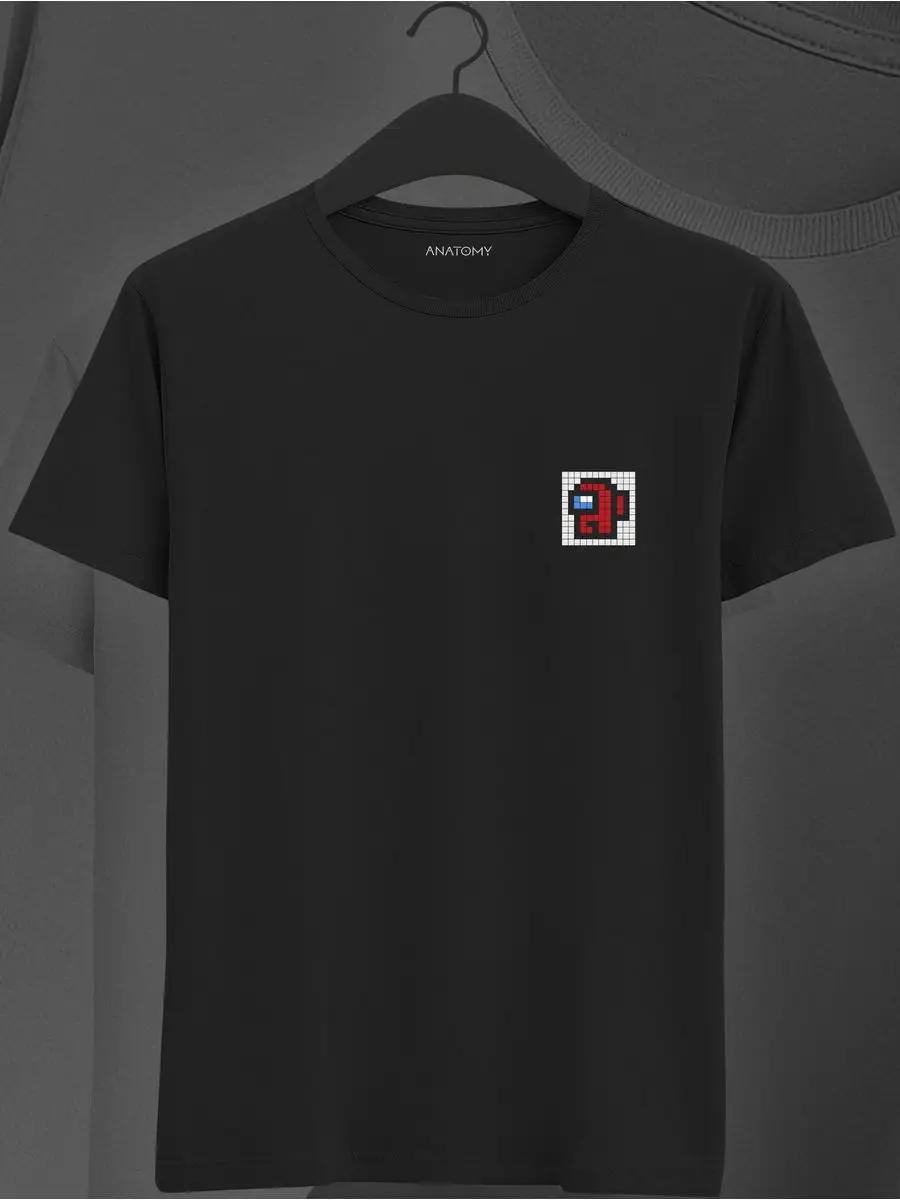 

Black oversized T-shirt with print 2XL