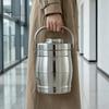 Reusable Stainless Steel Lunch Pail Double-Wall Vacuum Insulated Box, Thermal Food Container, Box Large Capacity Layered Meal Carrier for Office