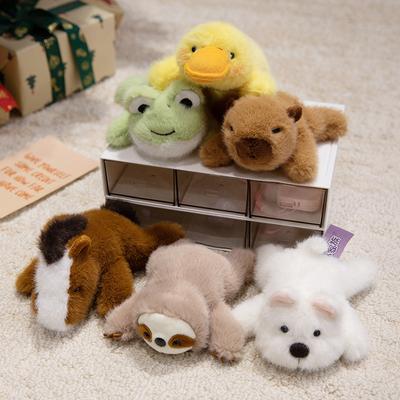 Cute Animal Capybara Sloth Refrigerator Sticker Plush Toy Doll Magnet Duckling Doll Doll Doll