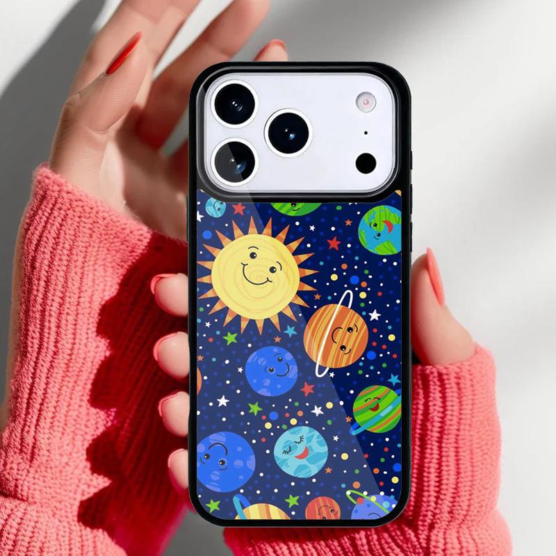 Solar System Planet Constellations Soft Phone Case for iPhone 17 Air 16e 15 14 13 Pro Max Back Cover for 12 11 Pro Coque