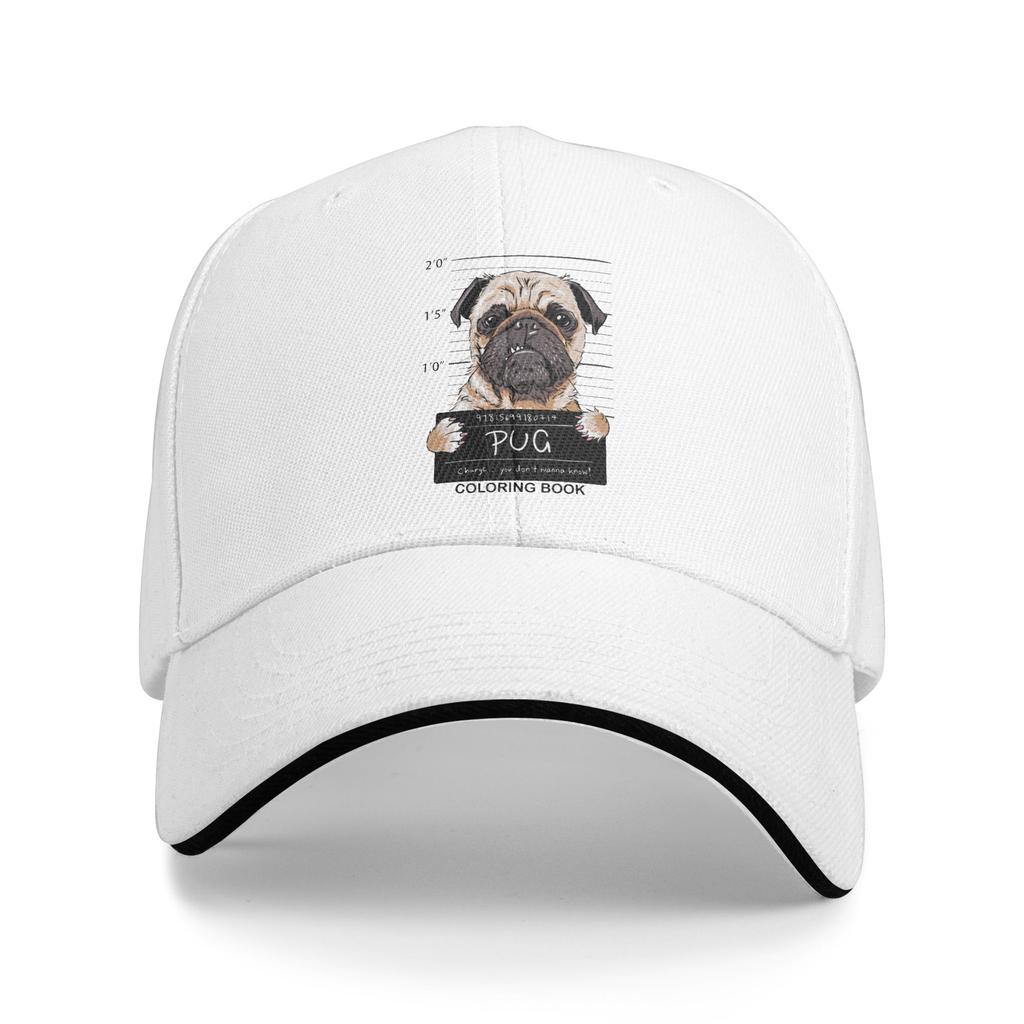 Individuelle Klassische Unisex Kaffeezeit Mops Hund Baseballkappe Erwachsene Verstellbare Dad Hat Unisex WoUnisex Outdoor Snapback Hüte