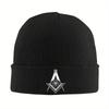 Maçonaria Maçônica Design Chapéus Boné Chapéus Gorro Chapéu de Tricô Gráfico Outono Inverno Casual Homens Mulheres Esporte ao Ar Livre Quente Macio Boné