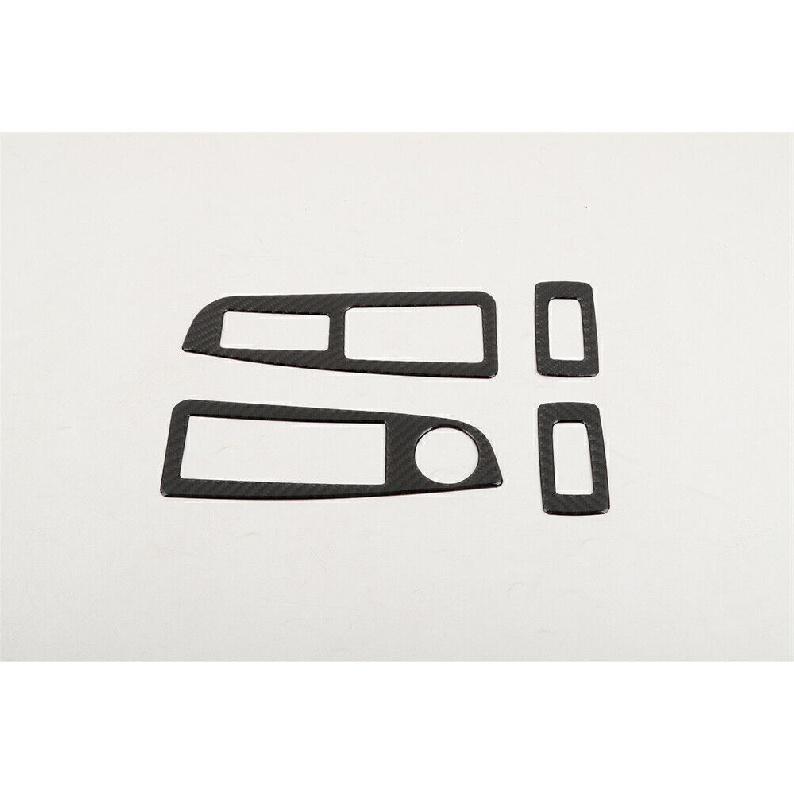 4Pcs Carbon Fiber Window Lift Switch Cover Trim For Chrysler 300 300C 2004-2009