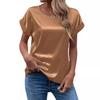 2025 Summer Satin OL Style Round Neck Women's T-Shirt