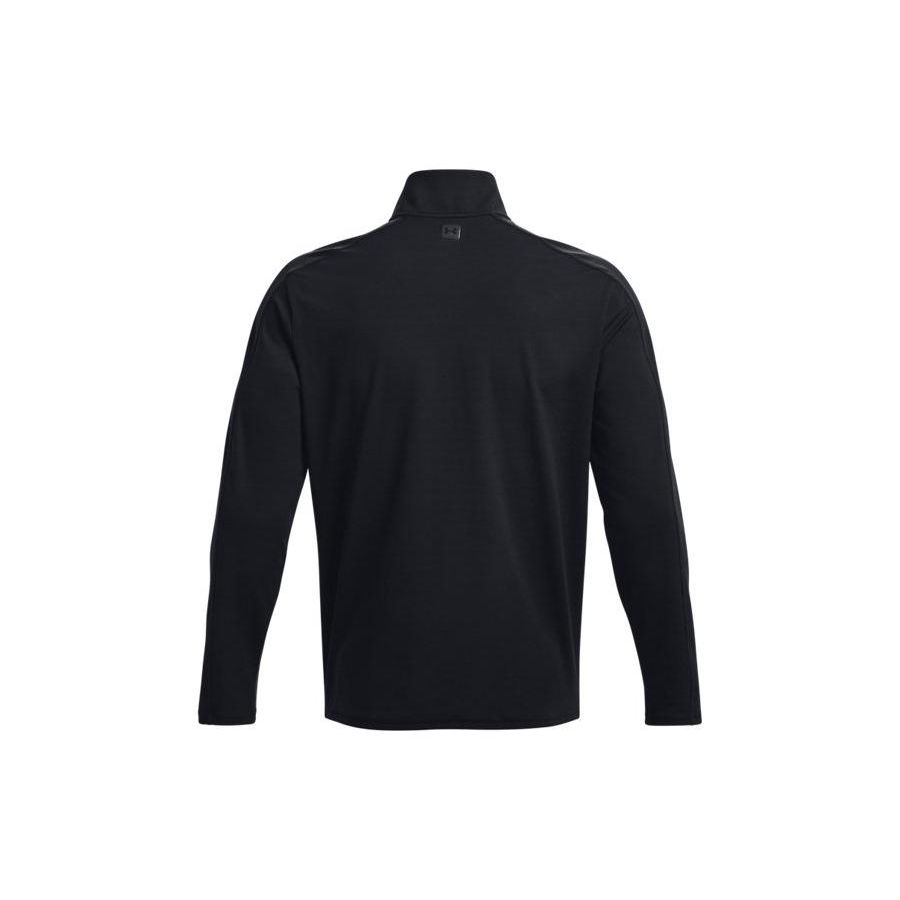 Under Armour Solid 1/4 Zip Training Slim Fit Long Sleeve T-Shirt Men Tops Black 1379673-001