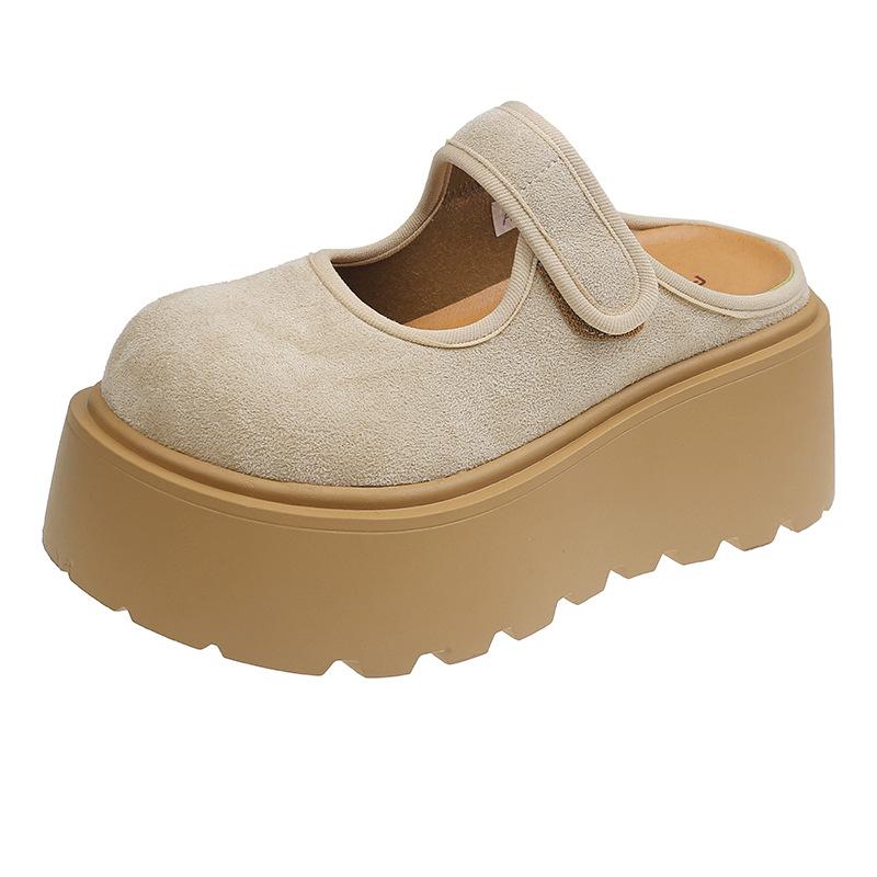 

Баотоу ретро Баотоу Бокен полушлепанцы женские весна и лето новые верхняя одежда маффин толстая подошва повседневные 40