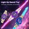Cool Double-edged Lightsaber With Telescopic Bearings Rotating Cool Lighting And Sound Effects A Boy's Toy Gift
