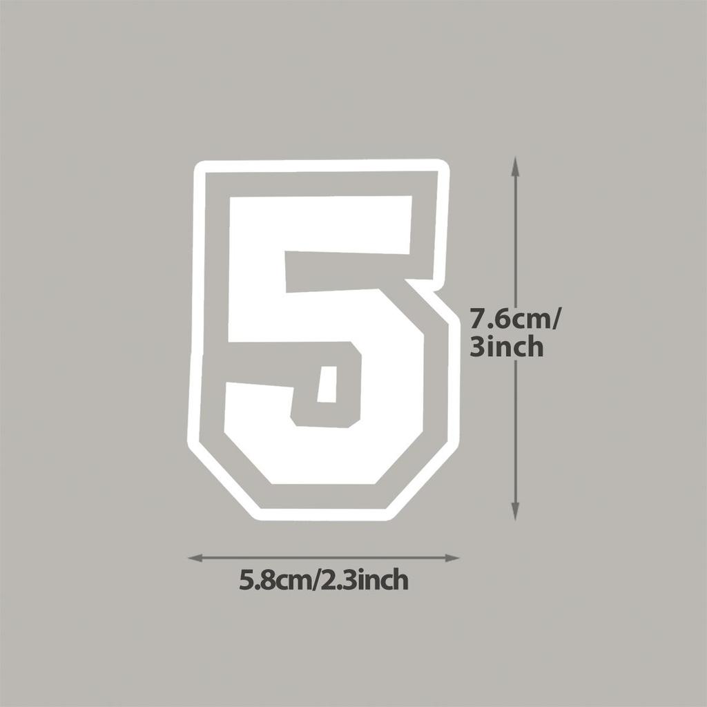 White Numbers 0-9 Iron On Patch Easy To Print For Jersey T-Shirt Parches Ropa Hoodies Diy Stickers Heat Transfer Washable