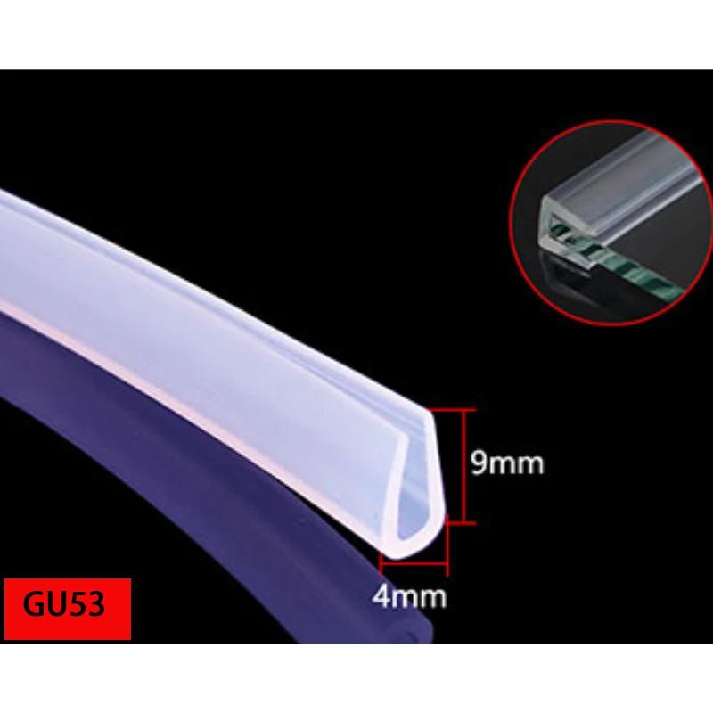 1 Meter Transparent U-Shaped Silicone Edge Banding Sealing Strip Car Door Protector Edging Guard Trim Bar For Glass, Metal