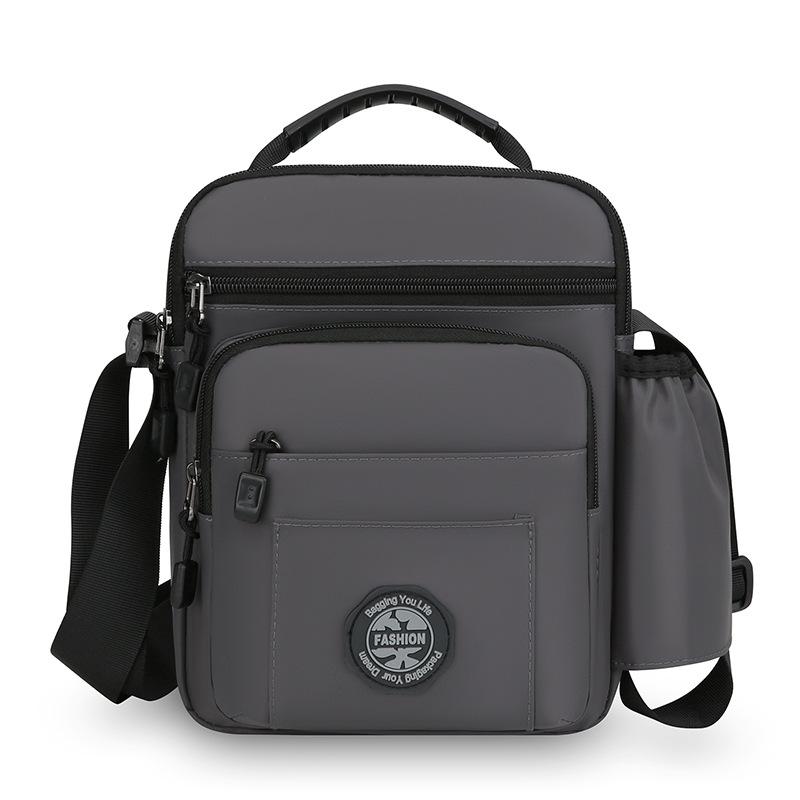Herren Umhängetasche Große Kapazität Einfarbige Leichte Verschleißfeste Crossbody-Tasche