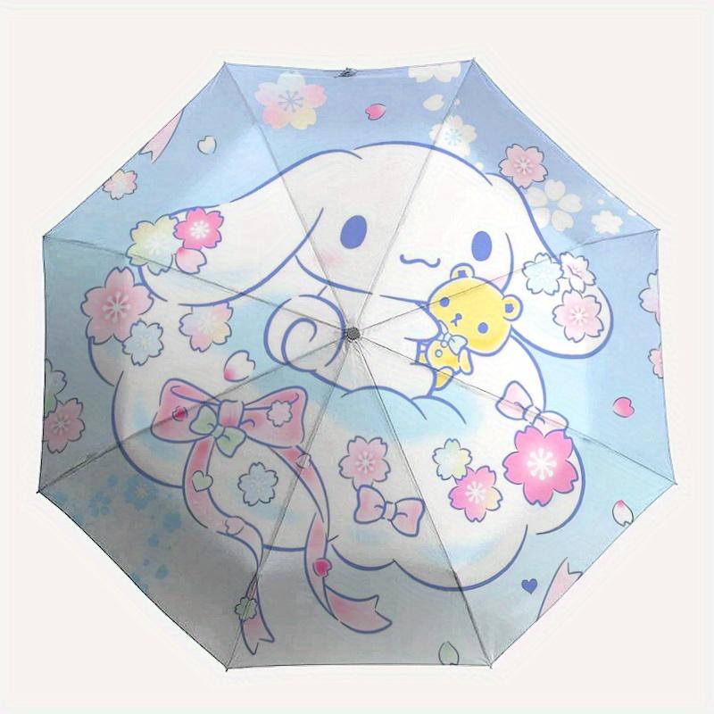 1pc Sakura Cinnamoroll Ideas Automatic Folding Umbrella - 3 Folding Design, Vivid Cartoon Pattern, Suitable for Outdoor Activities, A Gift for Fans In
