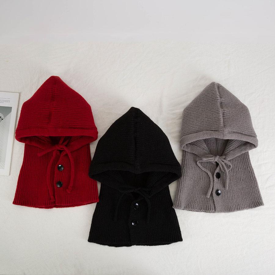 Korean Balaclava Hat Integrated Outdoor Warm Ear Protection Wool Knitted Hat Women's Autumn and Winter Hat Scarf