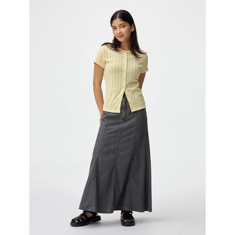 GU by Uniqlo FronT BuTTon PoinT Tail T Osq+e