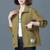 Women Spring and Autumn Double Windbreaker Middle-Aged Elderly Mothers Plus Size Top