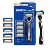 5 Blade Razor for Men with 5 Cartridges | Trendler Premium Shaving Razor Kit | Smooth Glide Razor with Lubrication Strip & Anti-Slip Grip