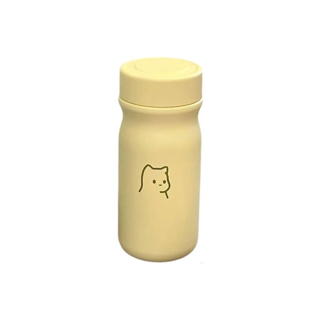 Cartoon Mini Pocket Mug 320ml Direct Drinking Mug Creative Vacuum Insulated Cup  Daily Drinking жёлтый