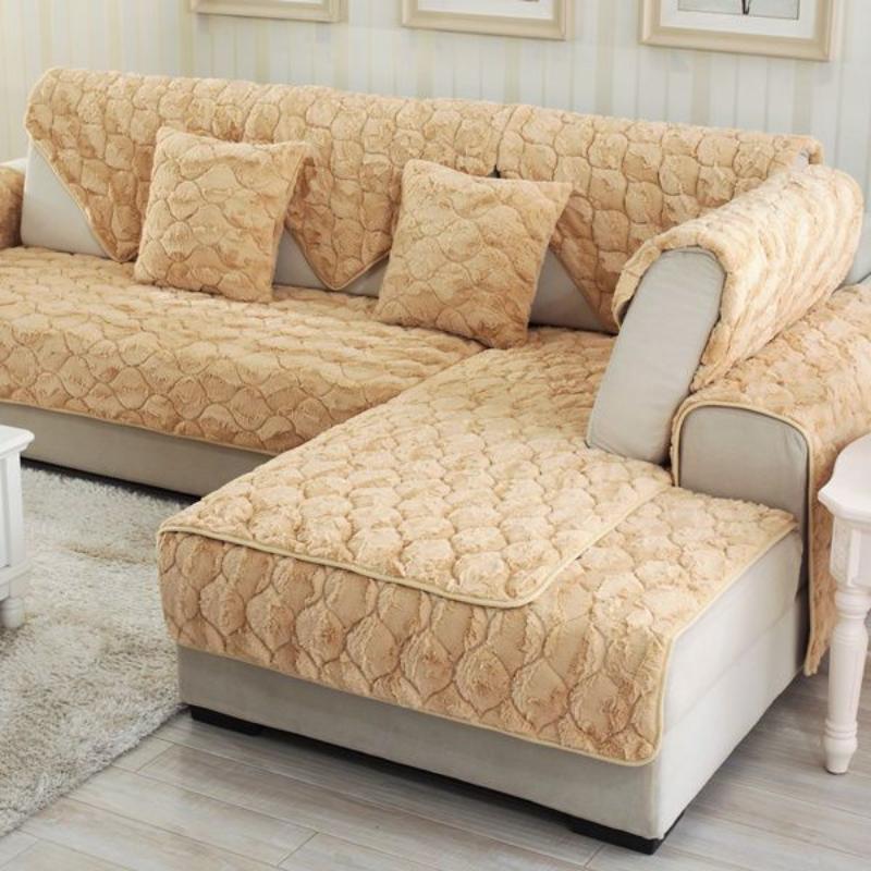 Thickened Plush Sofa Mat Winter Warm and Non Slip Sofa Towel Minimalist Modern All Inclusive Sofa Dust Cover
