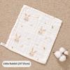 2PCS Embroidery Design Burp Cloth Small Square Newborn Bib Absorbent Baby Saliva Towels  For Toddler