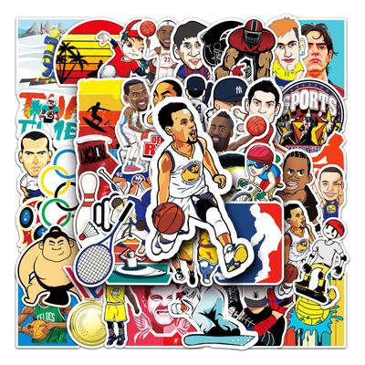 50 Sports Stars Cartoon Creative Guka Suitcase Suitcase Car Laptop Decoration Stickers