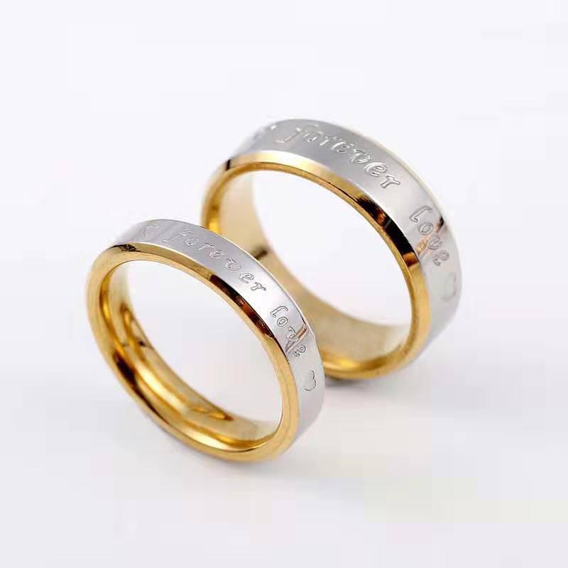 Exclusive Forever Love Stainless Steel Couple Ring - Simple, Stylish, Versatile Jewelry