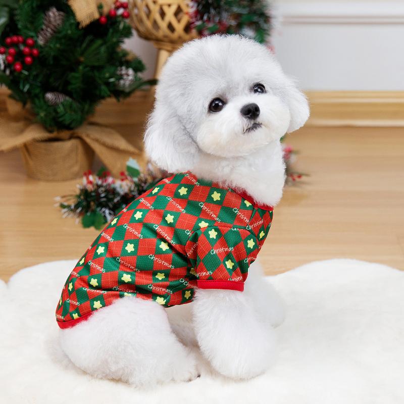 Halloween Small and Medium Dog Sweater Christmas Pet Clothes Bicycles Thanksgiving Dog Clothes Thin